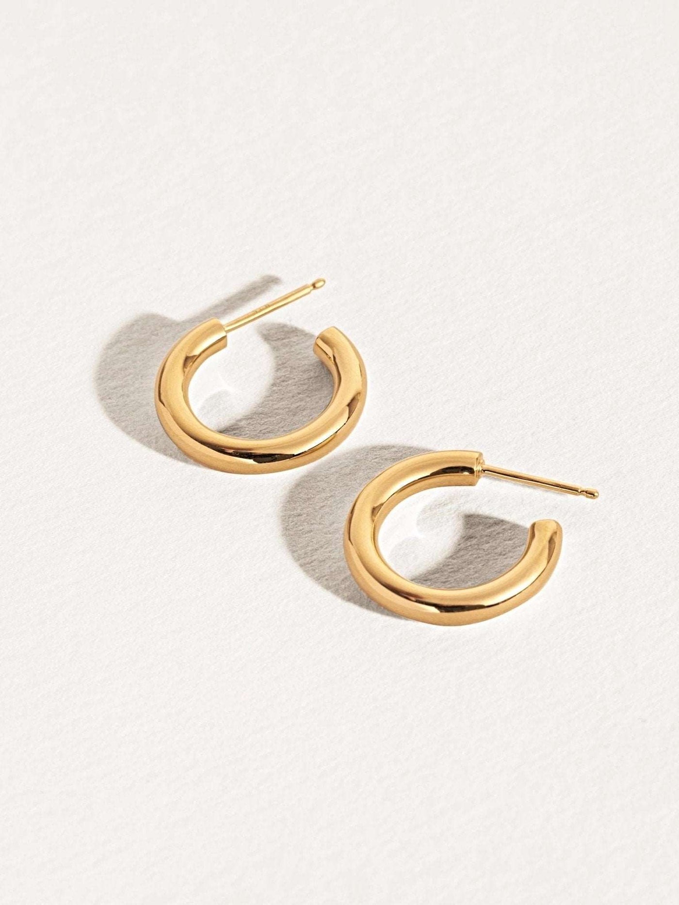 Bassel Chunky Hoop Earrings - 24K Gold PlatedBackUpItemsButterfly EarringsLunai Jewelry
