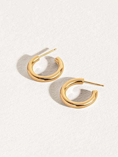 Bassel Chunky Hoop Earrings - 24K Gold PlatedBackUpItemsButterfly EarringsLunai Jewelry