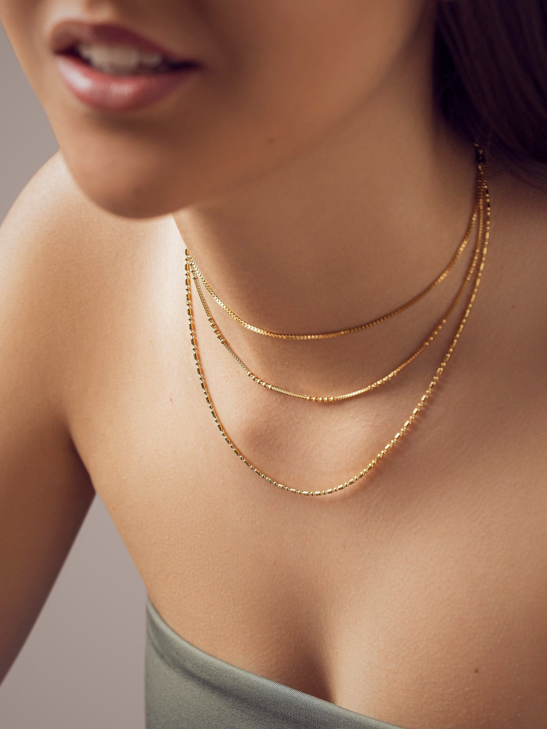 Bead Chain Necklace - 24K Gold PlatedAnniversary GiftBackUpItemsLunai Jewelry