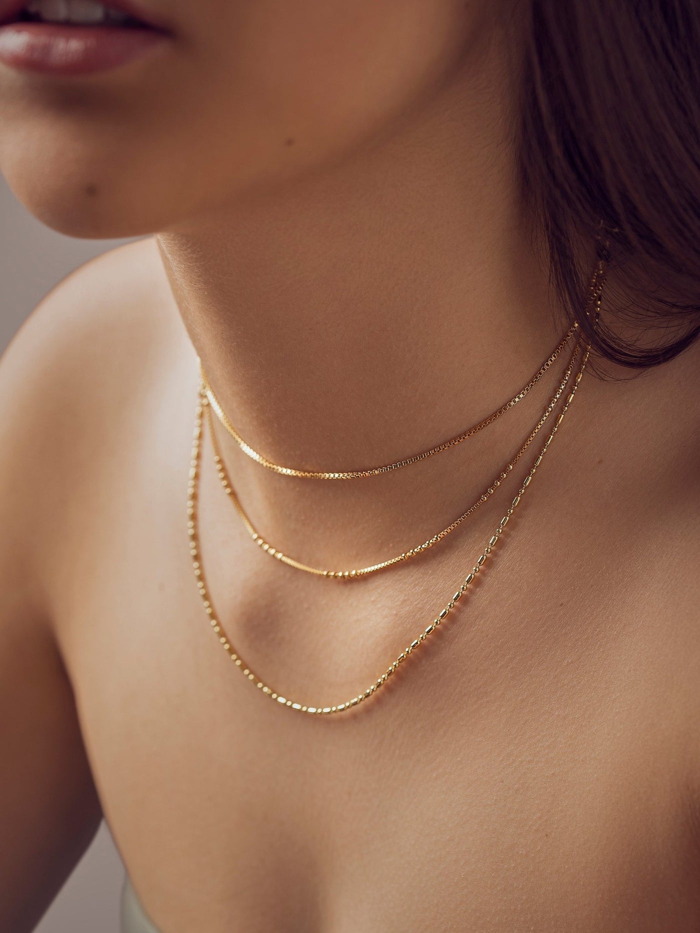 Bead Chain Necklace - 24K Gold PlatedAnniversary GiftBackUpItemsLunai Jewelry