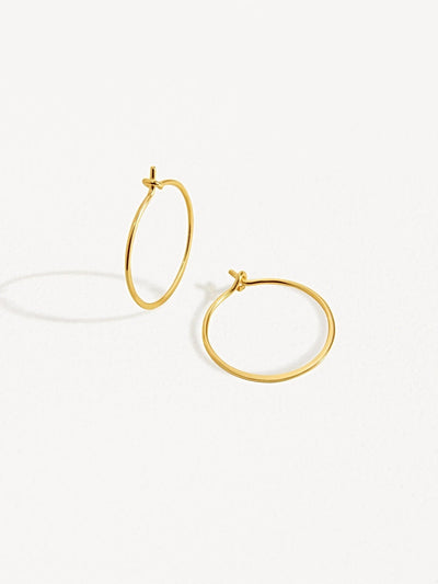 Beat Hoop Earrings - 18K Rose Gold PlatedBackUpItemsClassic Hoop EarringLunai Jewelry
