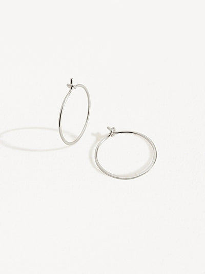 Beat Hoop Earrings - 925 Sterling SilverBackUpItemsClassic Hoop EarringLunai Jewelry