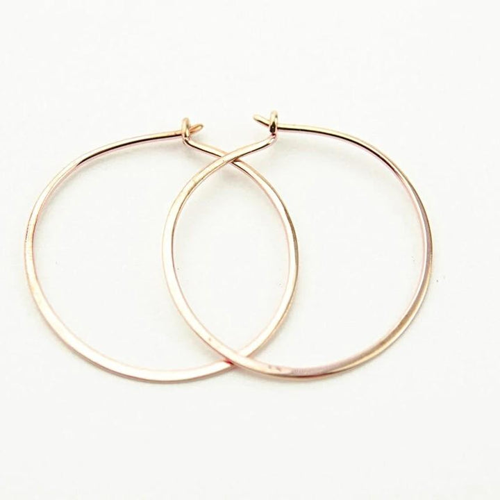 Beat Hoop Earrings - 18K Rose Gold PlatedBackUpItemsClassic Hoop EarringLunai Jewelry