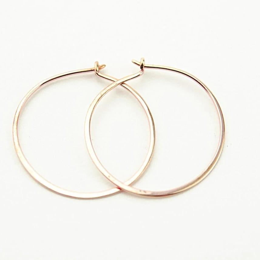 Beat Hoop Earrings - 18K Rose Gold PlatedBackUpItemsClassic Hoop EarringLunai Jewelry