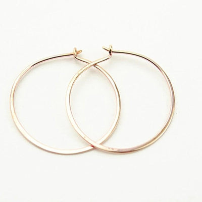 Beat Hoop Earrings - 18K Rose Gold PlatedBackUpItemsClassic Hoop EarringLunai Jewelry