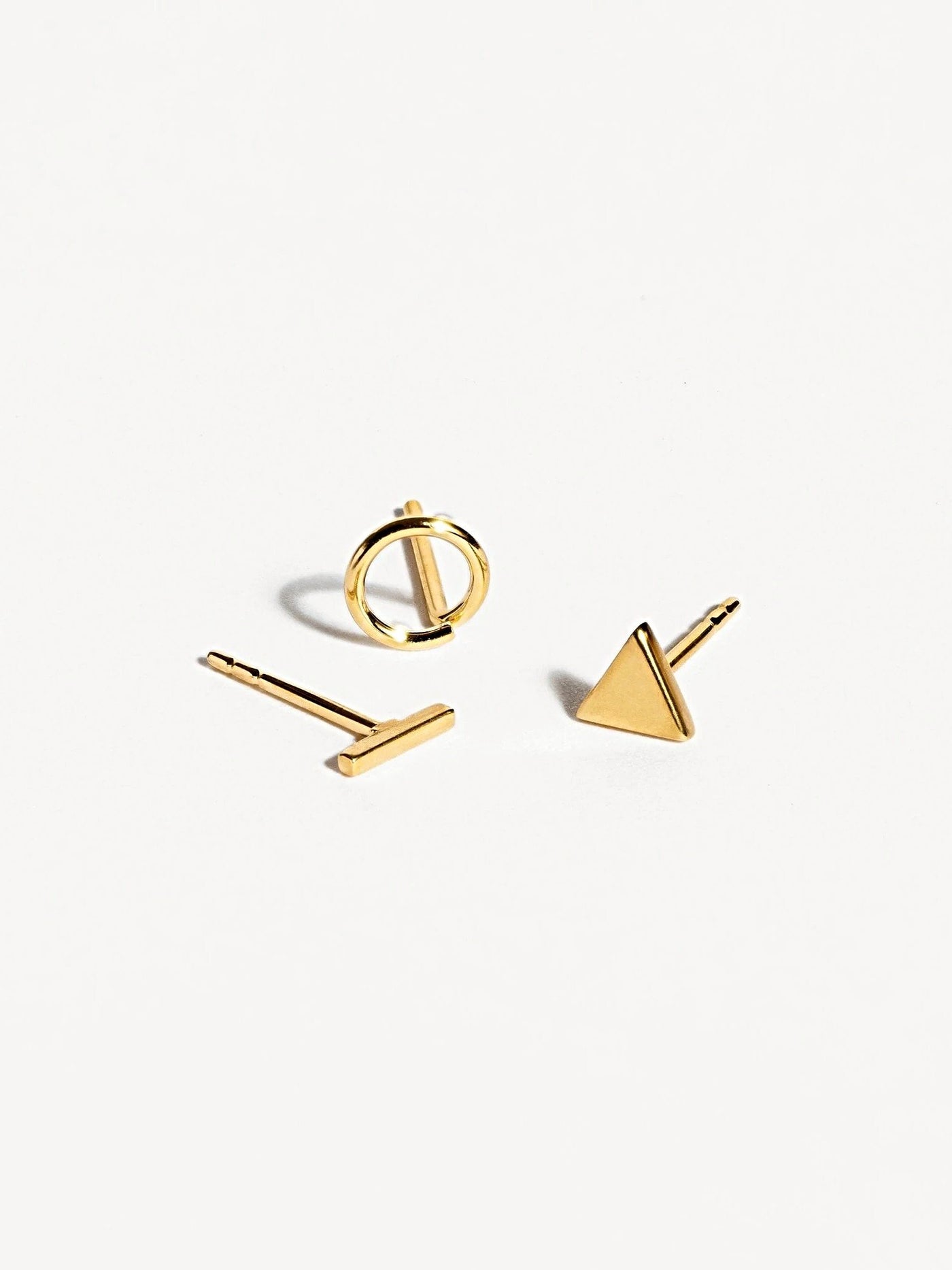 Bianca Stud Earrings Set - 18K Rose Gold PlatedBar StudCartilage earringsLunai Jewelry