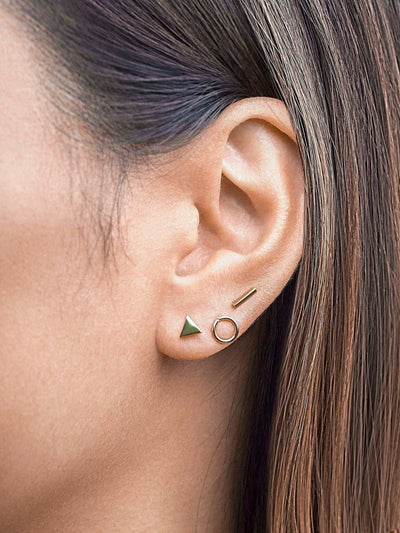 Bianca Stud Earrings Set - 925 Sterling SilverBar StudCartilage earringsLunai Jewelry