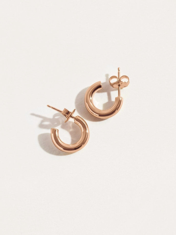 Biblya Hoop Earrings - 18K Rose Gold PlatedankorBackUpItemsLunai Jewelry