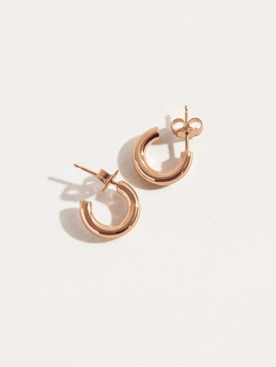 Biblya Hoop Earrings - 18K Rose Gold PlatedankorBackUpItemsLunai Jewelry