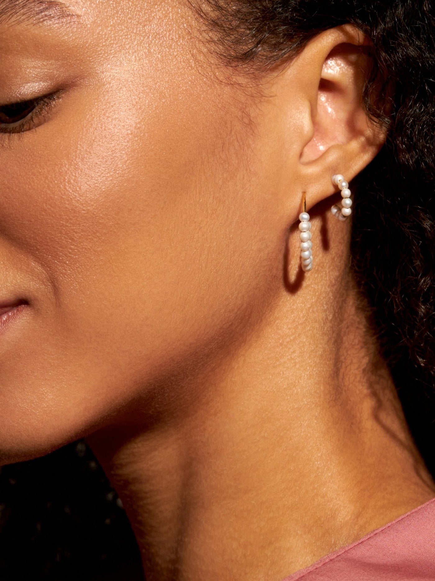 Blanca Baby Pearl Hoop by lunaijewelry - 24K Gold PlatedBackUpItemsBaroque PearlsLunai Jewelry