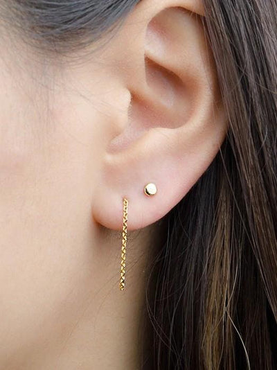 Bobo Circle Dainty Stud Earrings - 24K Gold PlatedBackUpItemsEARRINGLunai Jewelry