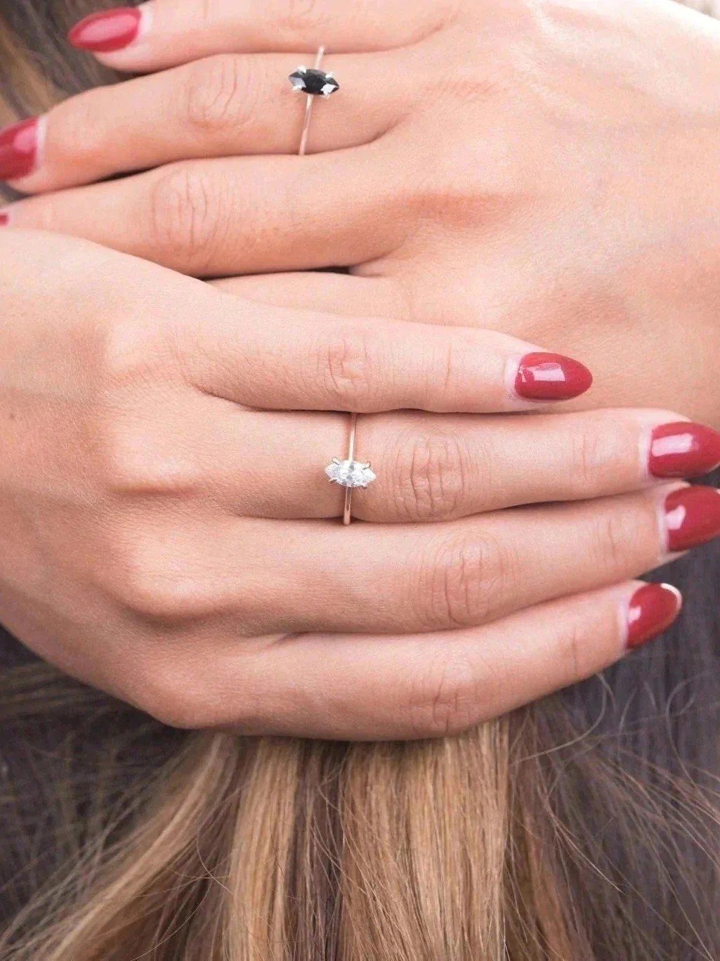 Bonsoir Black Zirconia Ring - 18K Rose Gold Vermeil4BackUpItemsblack zircon ringLunai Jewelry