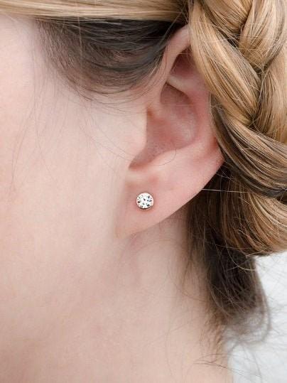 Brianca Crystal Earrings - 24K Gold Plated4mmBirthday GiftBirthstone EarringsLunai Jewelry