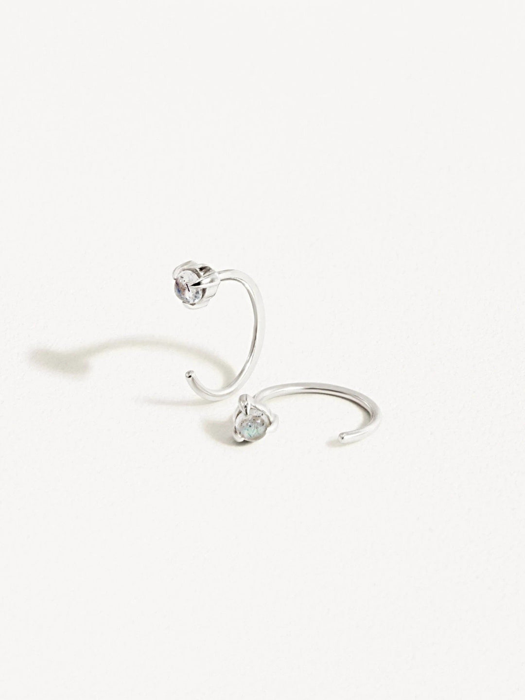 Candace Hoop Earrings - 925 Sterling SilverMoonstoneBackUpItemsBest Friend GiftLunai Jewelry