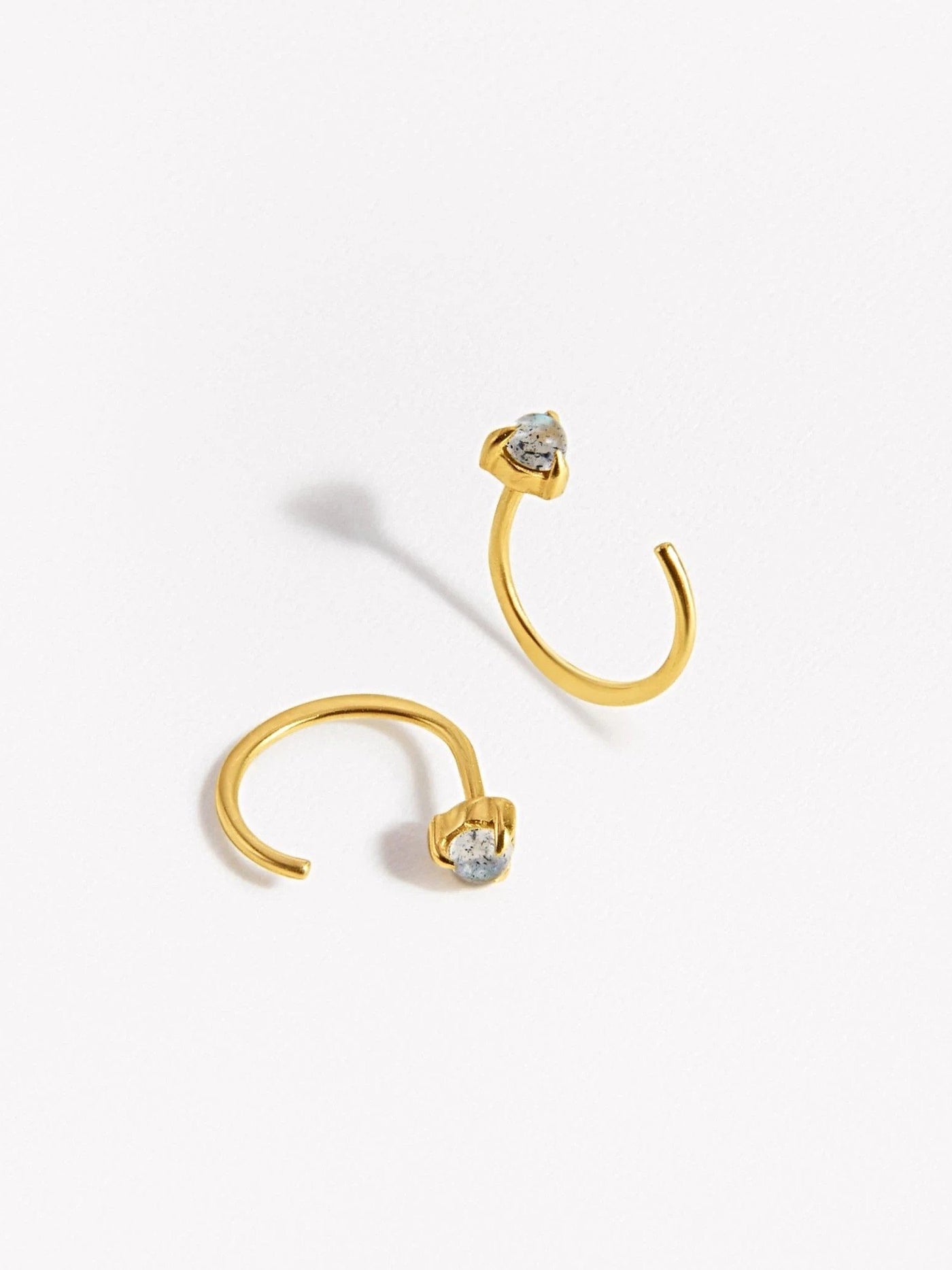 Candace Hoop Earrings - 24K Gold PlatedLabradoriteBackUpItemsBest Friend GiftLunai Jewelry