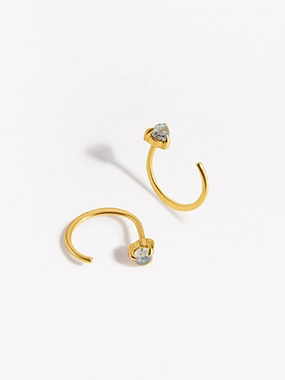 Candace Hoop Earrings - 24K Gold PlatedLabradoriteBackUpItemsBest Friend GiftLunai Jewelry