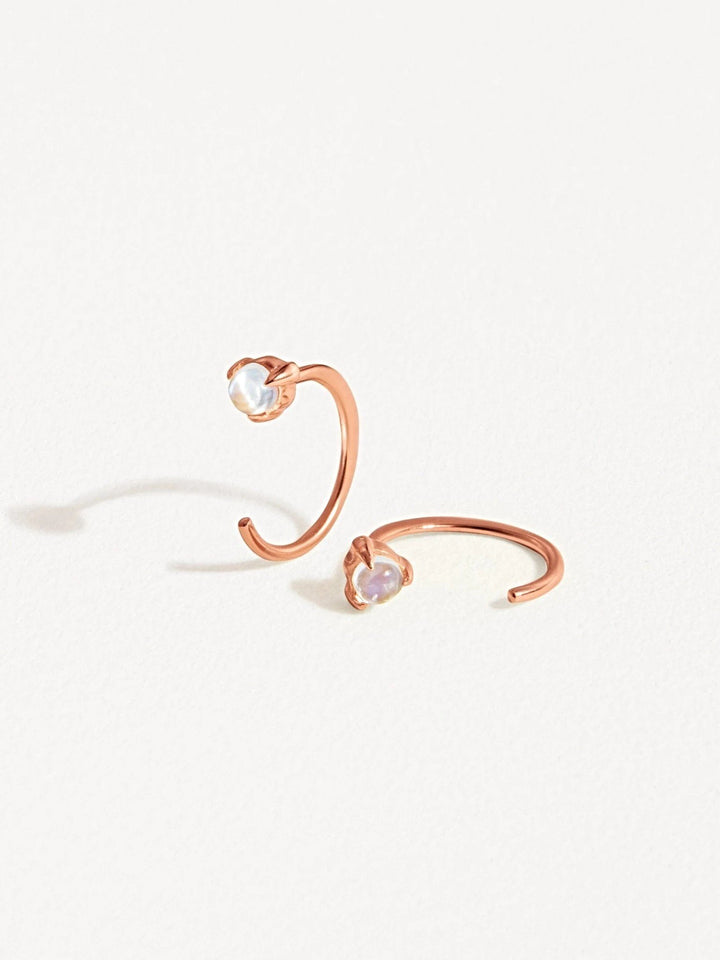 Candace Hoop Earrings - 18K Rose Gold PlatedMoonstoneBackUpItemsBest Friend GiftLunai Jewelry