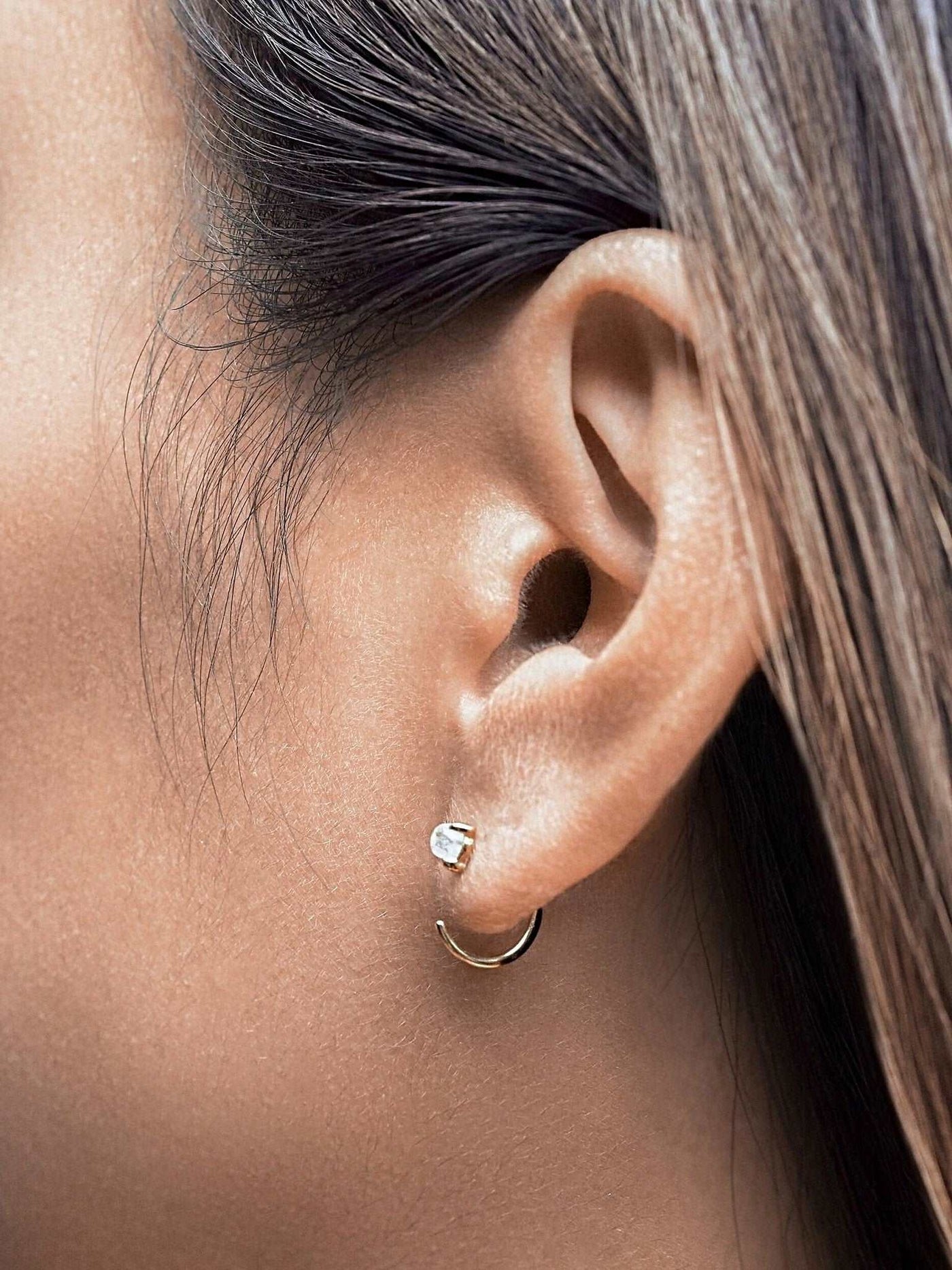 Candace Hoop Earrings - 925 Sterling SilverLabradoriteBackUpItemsBest Friend GiftLunai Jewelry