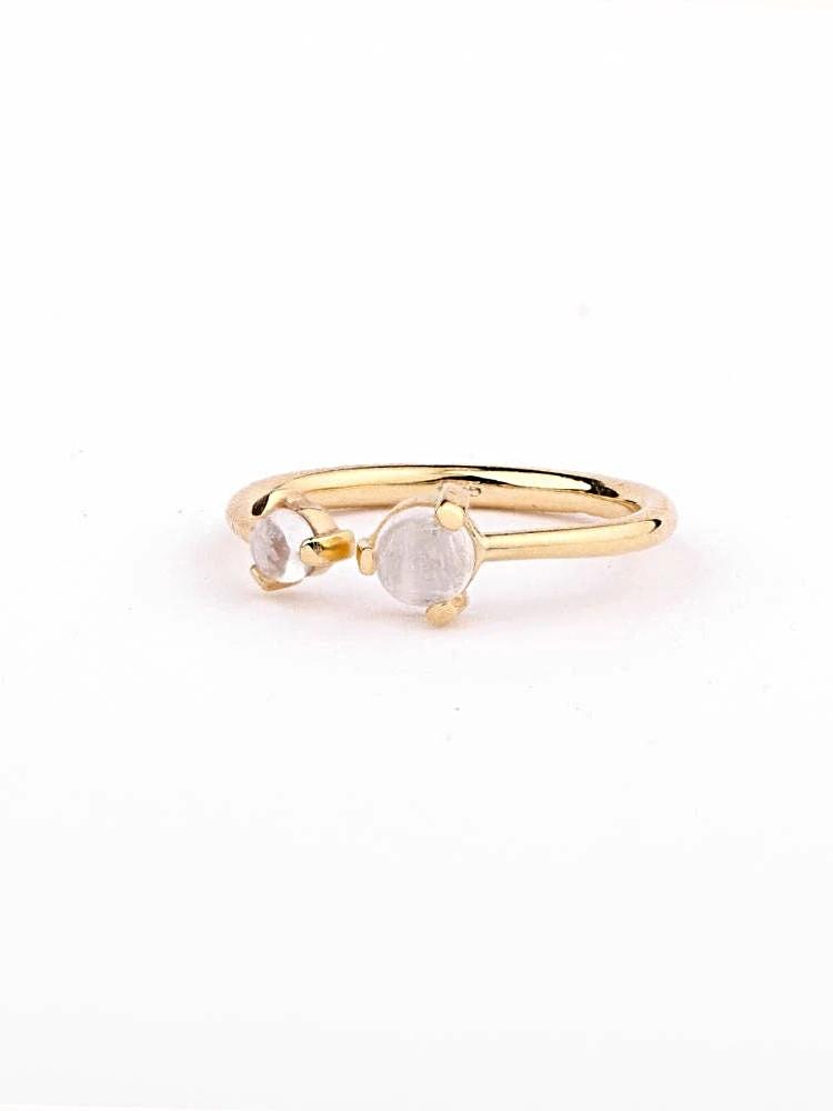 Caroline Moonstone Ring - 24K Gold Vermeil5August BirthstoneBackUpItemsLunai Jewelry