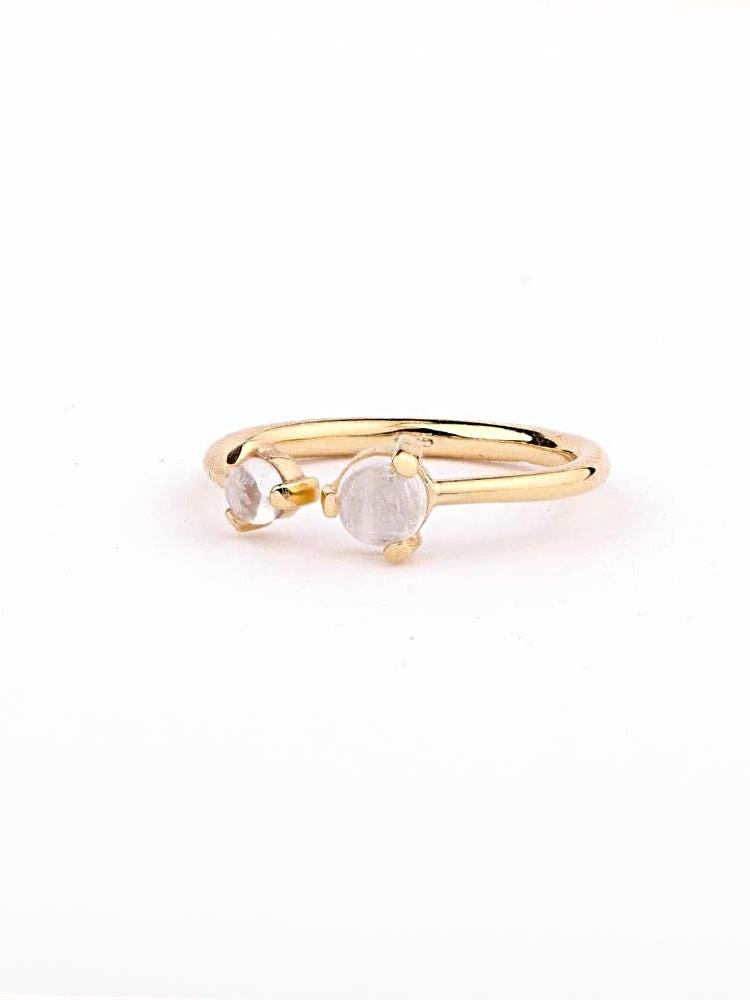 Caroline Moonstone Ring - 24K Gold Vermeil5August BirthstoneBackUpItemsLunai Jewelry