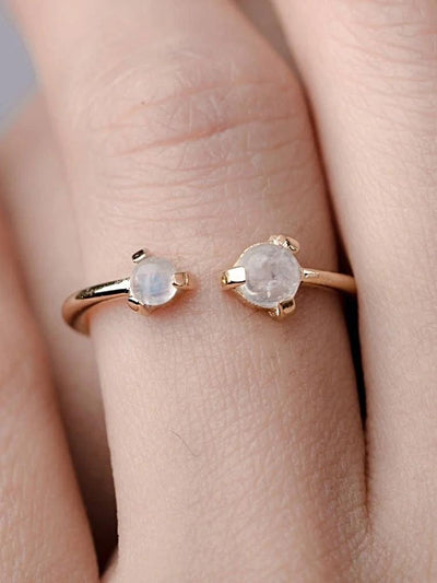 Caroline Moonstone Ring - 24K Gold Vermeil5August BirthstoneBackUpItemsLunai Jewelry