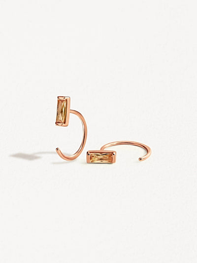 Charlotte Hoop Earrings - 18K Rose Gold PlatedBackUpItemsBirthstone JewelryLunai Jewelry