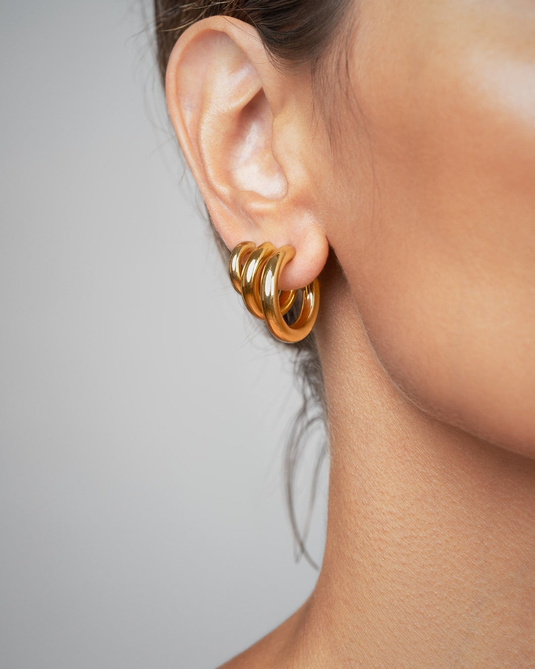 Chunky Hoop Earrings - 24K Gold PlatedBackUpItemsButterfly EarringsLunai Jewelry