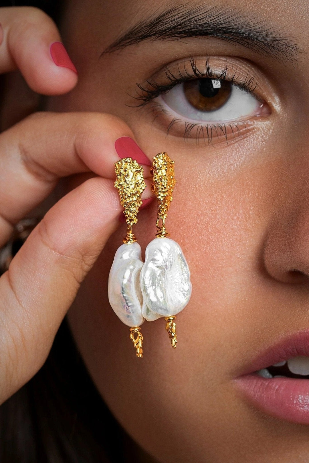 Cicer Keshi Pearl Stud Drop Earrings - black friday jewelryBridal EarringsLunai Jewelry