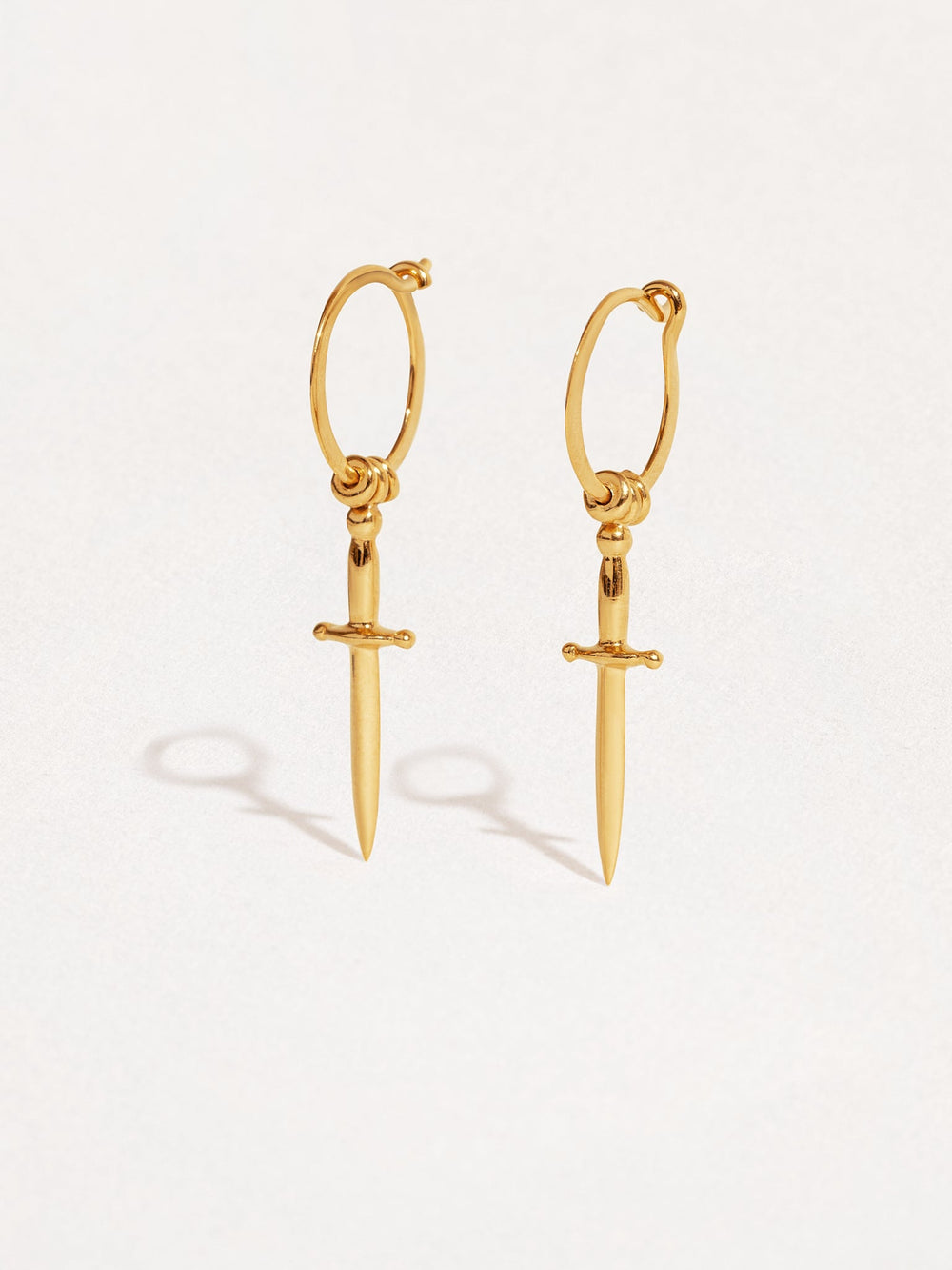 Dalma Silver Dagger Charm Earrings - 24K Gold PlatedPairankorBackUpItemsLunai Jewelry