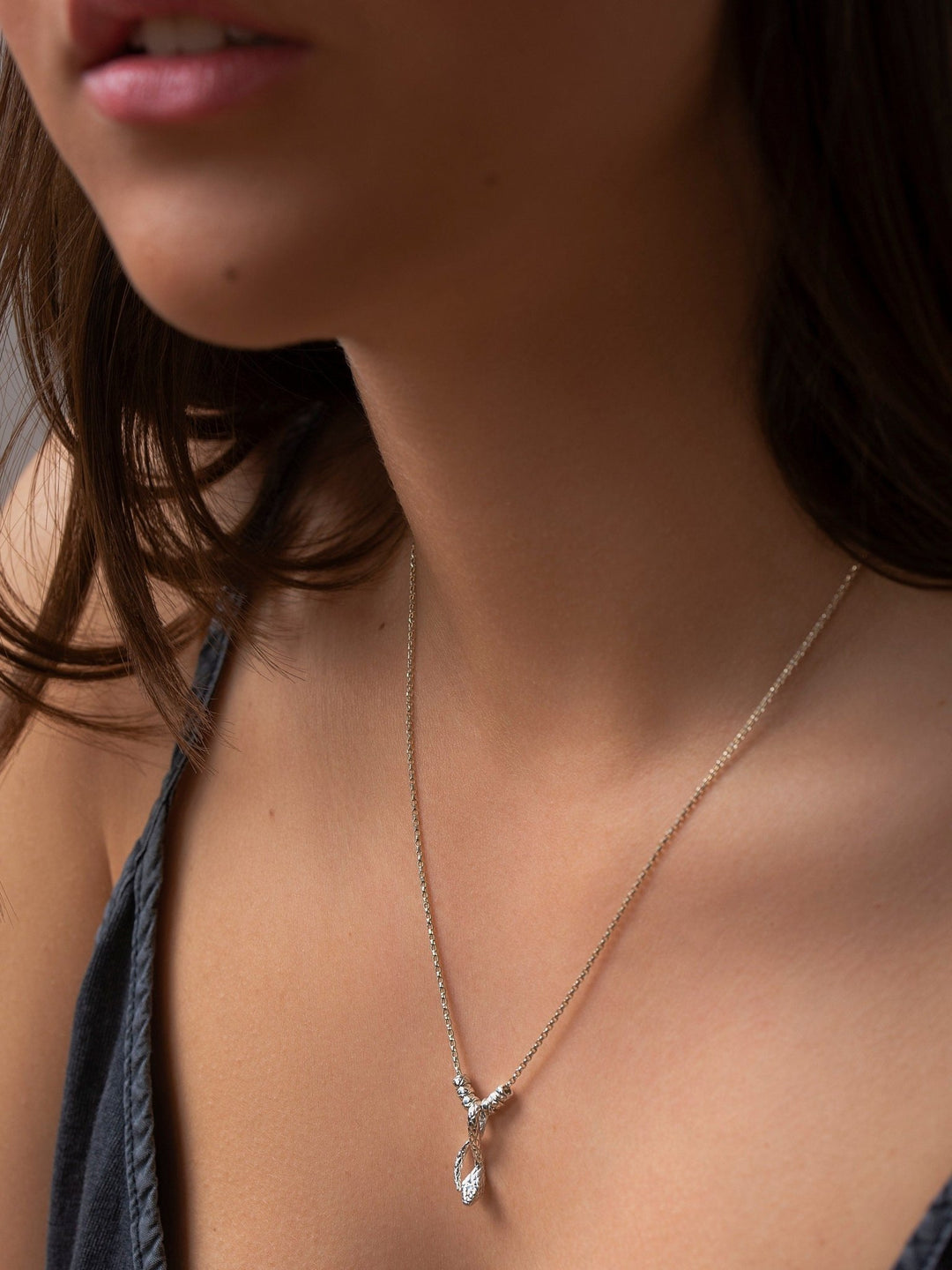 Danae Silver Snake Chain Necklace - 24k Gold Plated925 Silver ChainChain NecklaceLunai Jewelry