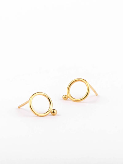 Darea Circle Earrings - 24K Gold PlatedBackUpItemsBridal JewelryLunai Jewelry