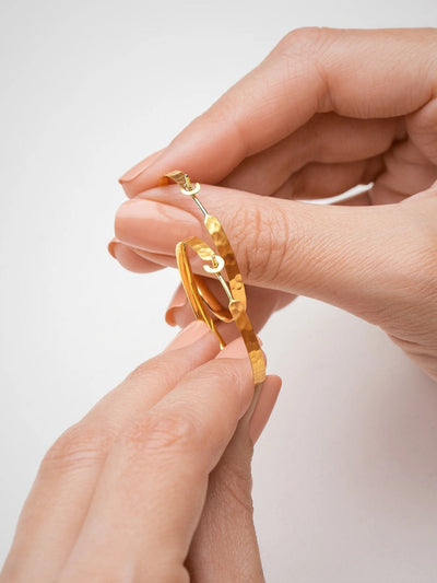 Davinia Creole Hoop Earrings - 24K Gold Matteanniversary wifeartisan jewelryLunai Jewelry