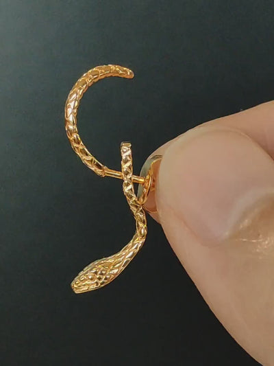 Snake Earrings - Edgy Earrings - Mismatched Earrings - Animal Earrings - Grunge Jewelry -BO EJK009