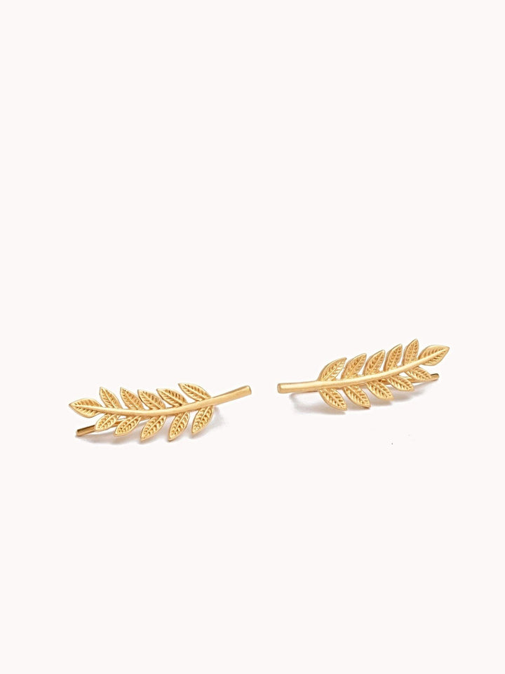 Diantha Ear Climber Earrings - 24K Gold MattePairBackUpItemsChristmas GiftLunai Jewelry