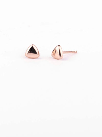 Dina Triangle Stud Earrings - 18K Rose Gold PlatedBackUpItemsCute Stud EarringsLunai Jewelry