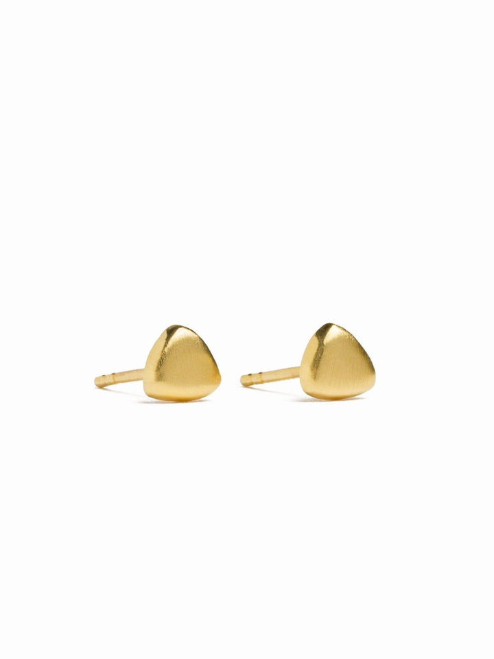 Dina Triangle Stud Earrings - 24K Gold MatteBackUpItemsCute Stud EarringsLunai Jewelry