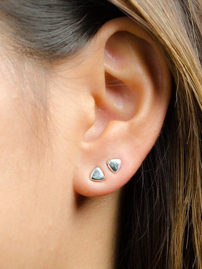 Dina Triangle Stud Earrings - 925 Sterling SilverBackUpItemsCute Stud EarringsLunai Jewelry
