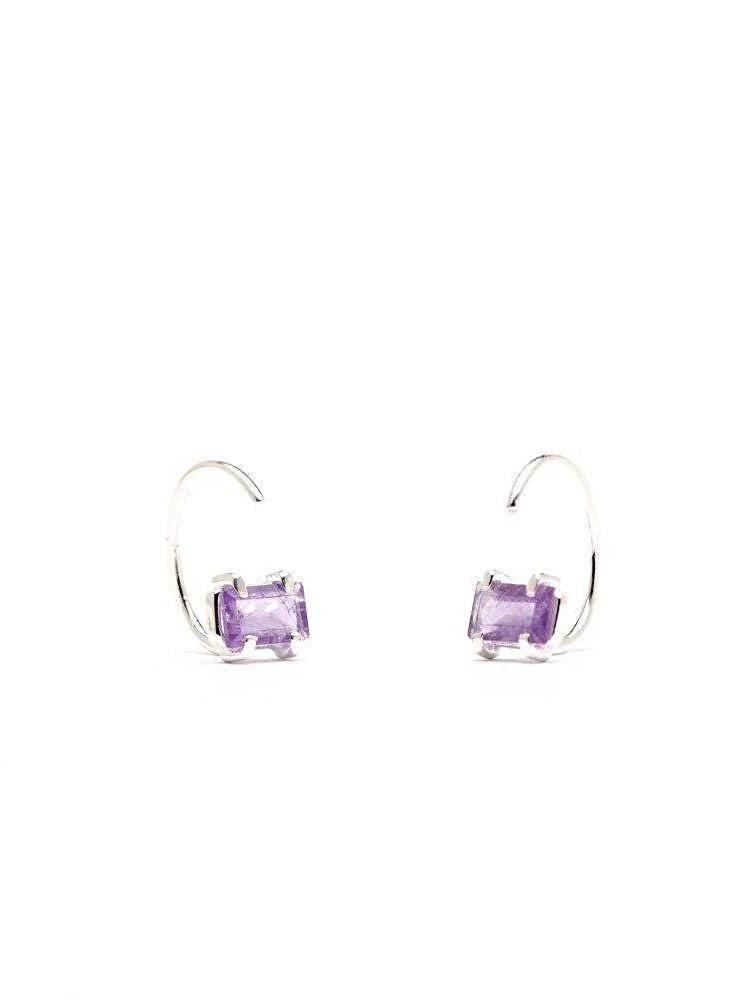Dorotea Huggies Earrings - 925 Sterling SilverAmethyst JewelryBackUpItemsLunai Jewelry