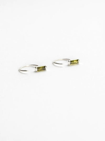 Ebba Huggie Hoop Earrings - 925 Sterling SilverAugust birthstoneBackUpItemsLunai Jewelry