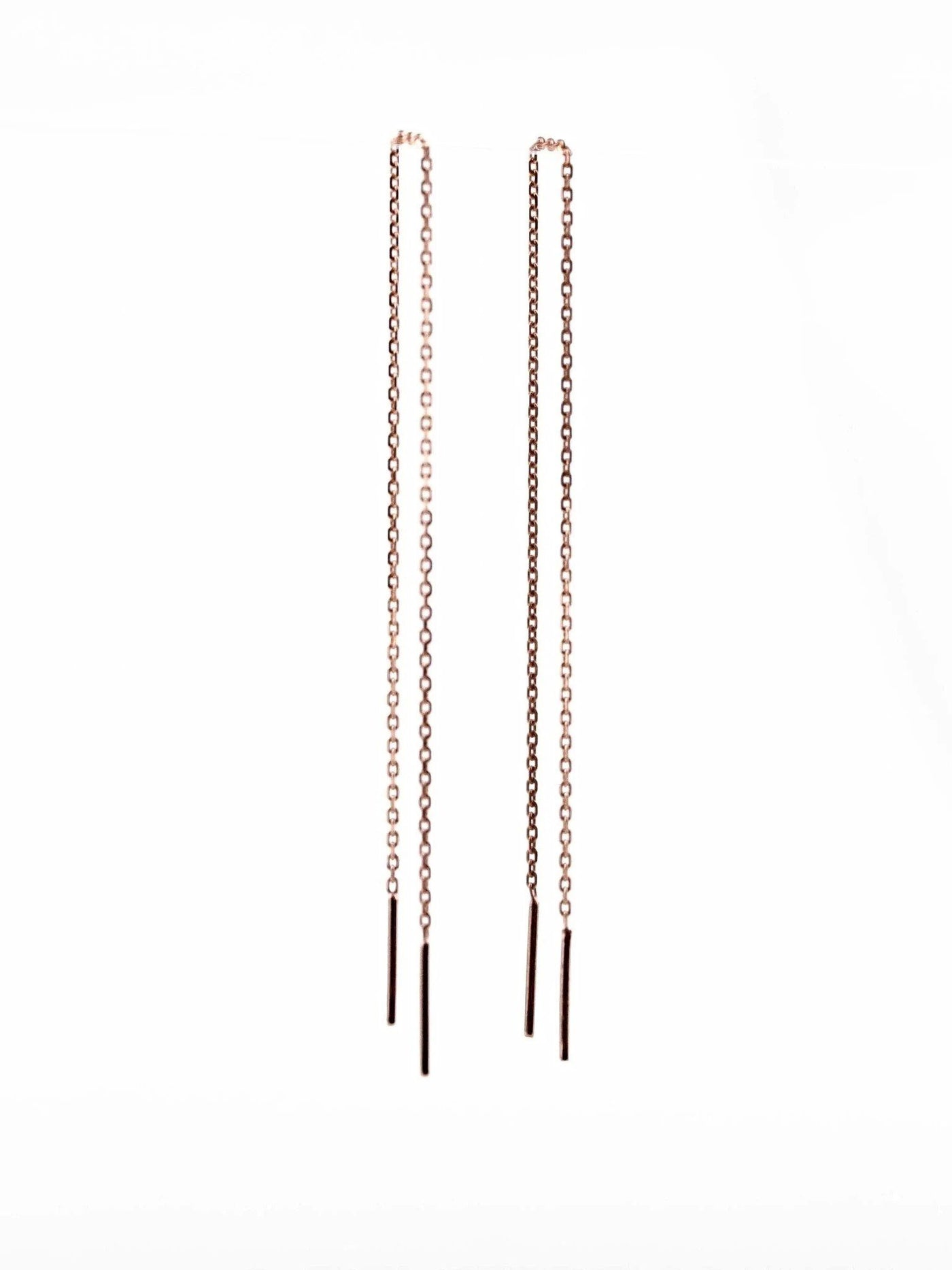 Ebbe Chain Earrings - 24K Gold PlatedankorBackUpItemsLunai Jewelry