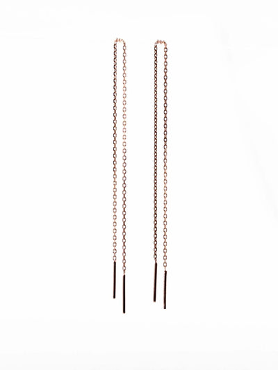 Ebbe Chain Earrings - 24K Gold PlatedankorBackUpItemsLunai Jewelry