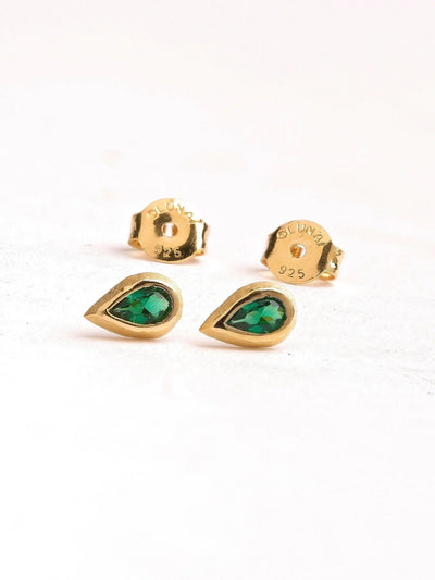Ebora Emerald Zircon Earrings - Emeraldcitrine earringscool earringsLunai Jewelry