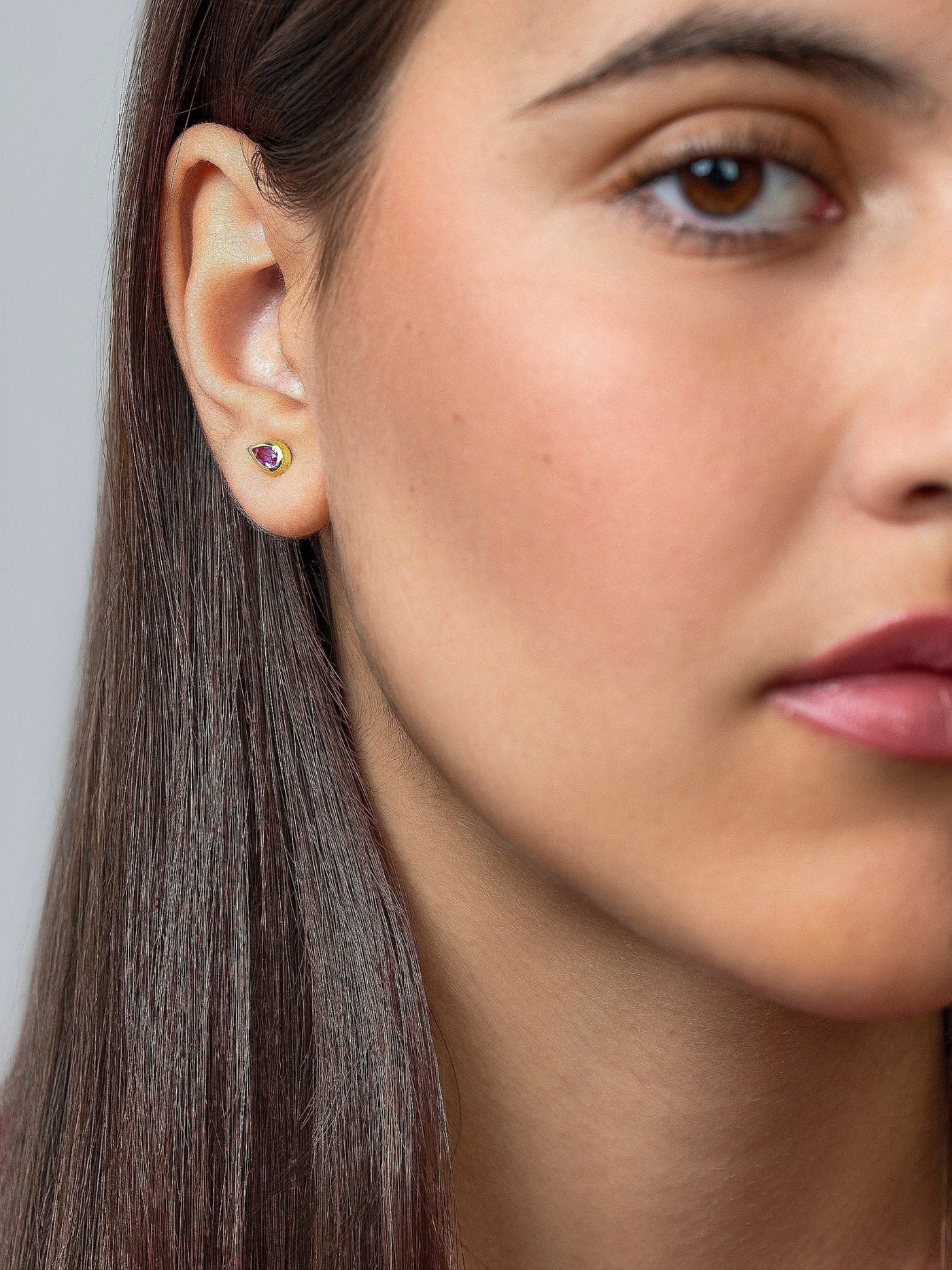 Ebora Emerald Zircon Earrings - Pink Tourmalinecitrine earringscool earringsLunai Jewelry