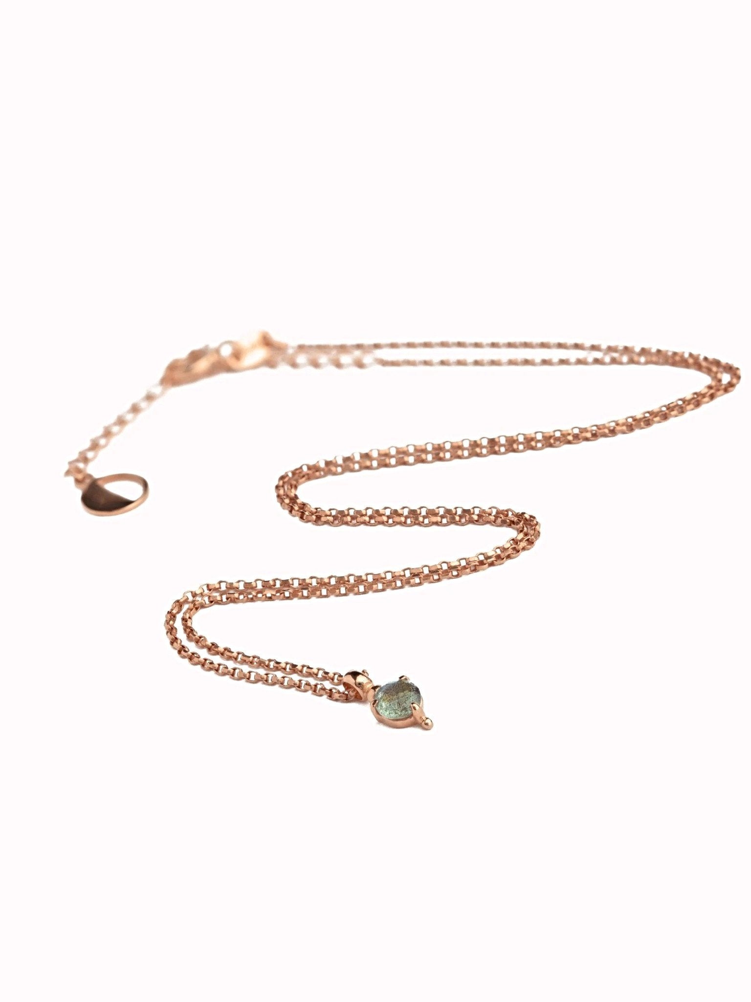 Eddy Labradorite Necklace - 19.718K Gold PlatedBackUpItemsBirthstone NecklaceLunai Jewelry