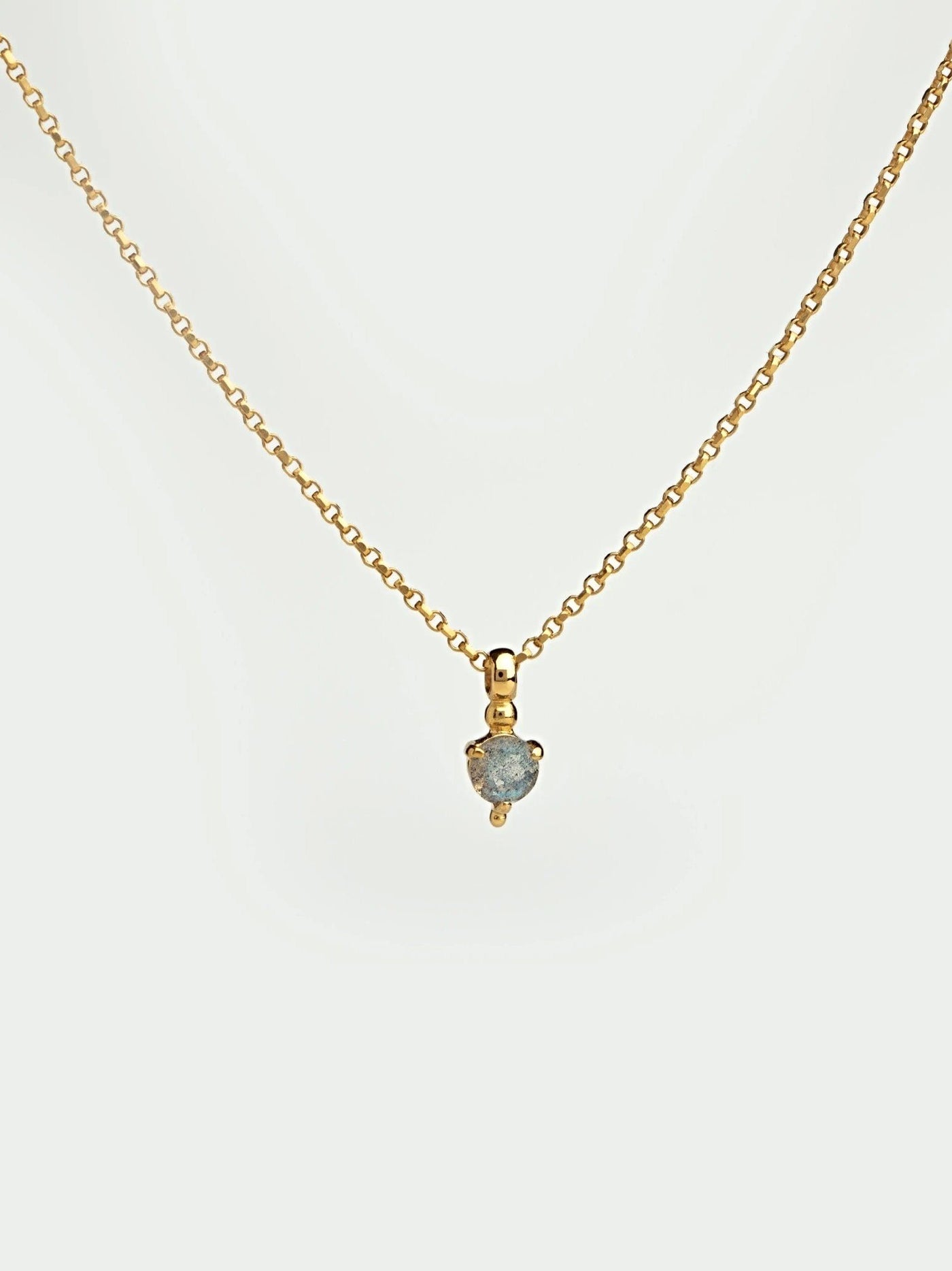 Eddy Labradorite Necklace - 19.724K Gold PlatedBackUpItemsBirthstone NecklaceLunai Jewelry