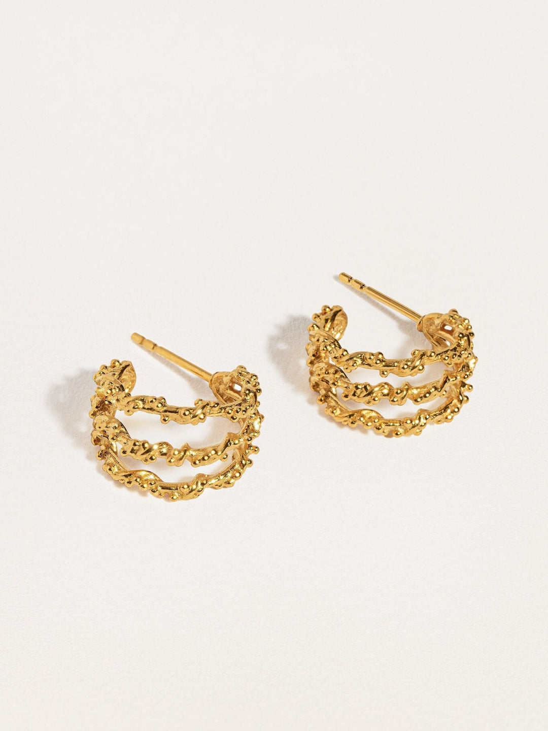 Emyl Gold Hoop Earrings - Pair24K Gold PlatedChunky hoop EarringsCircle EarringsLunai Jewelry