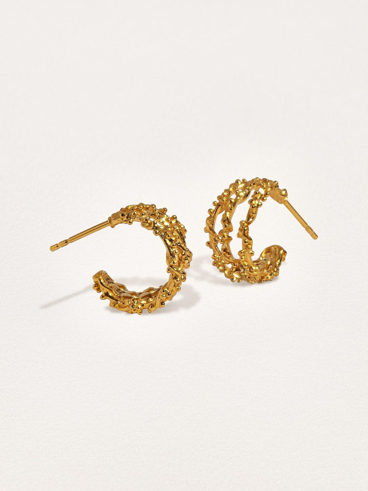 Emyl Gold Hoop Earrings - Single925 Sterling SilverChunky hoop EarringsCircle EarringsLunai Jewelry