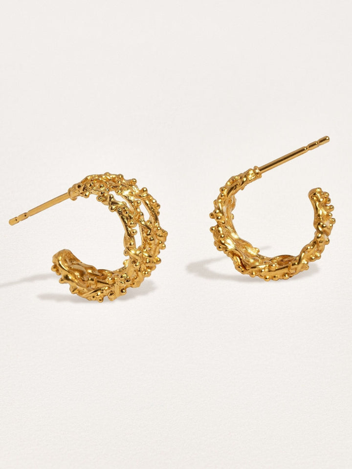 Emyl Gold Hoop Earrings - Single24K Gold PlatedChunky hoop EarringsCircle EarringsLunai Jewelry