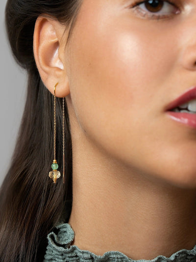 Estelita Gold Threader Earrings - alt earringsbest gift for herLunai Jewelry