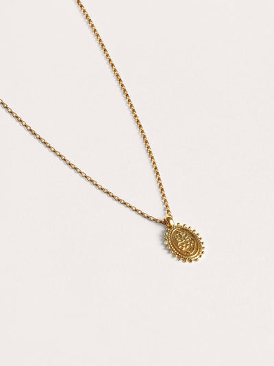 Flame Heart Necklace - 17.724K Gold PlatedBackUpItemsCatholic NecklaceLunai Jewelry